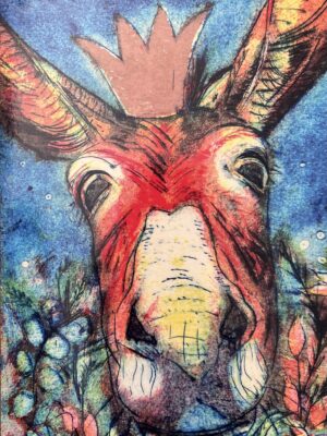 DONKEY A5 Christmas Cards with envelopes x5